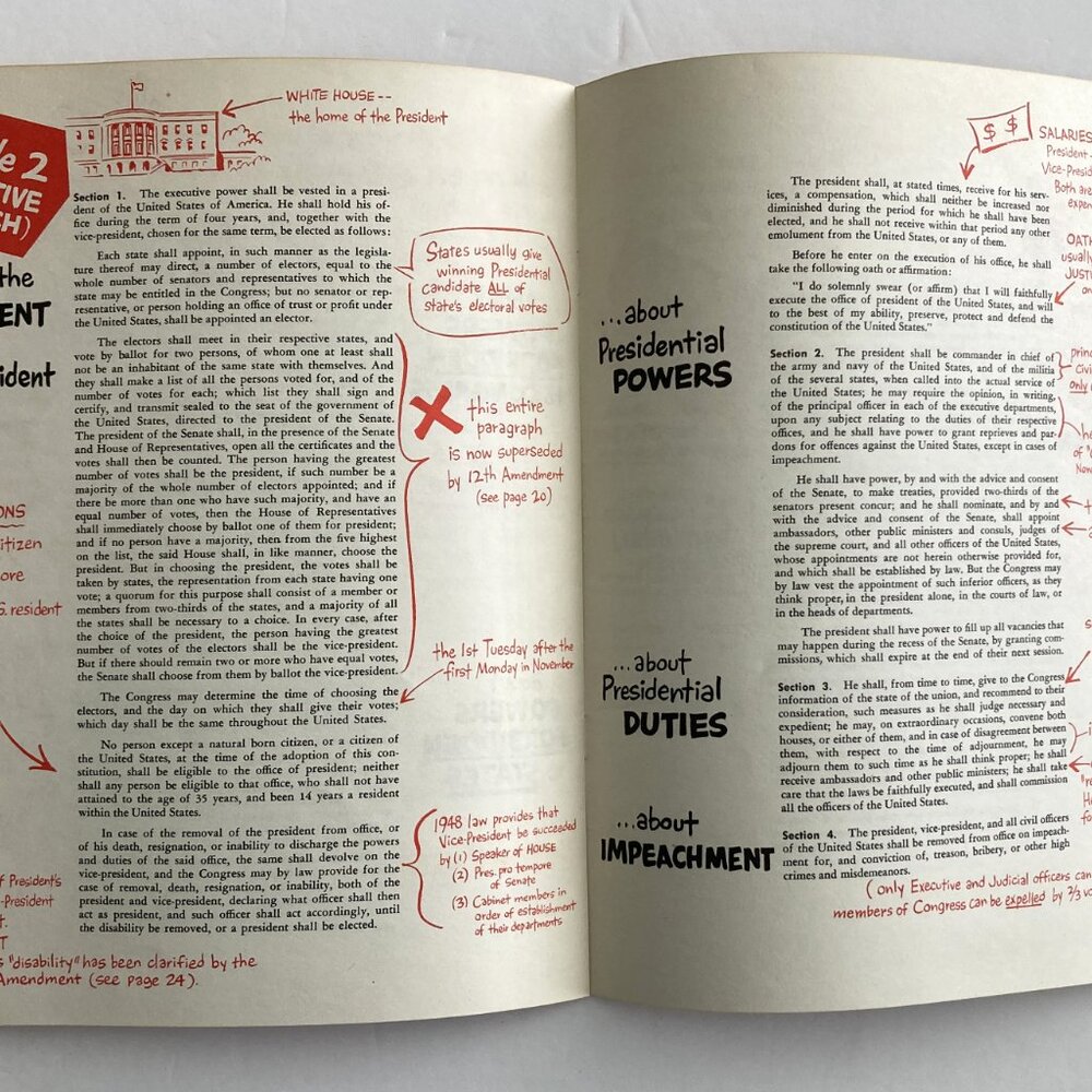 About the Constitution of the USA' - Vintage Scriptographic Booklet - Picture 5 of 5